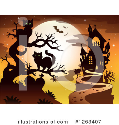 Royalty-Free (RF) Haunted House Clipart Illustration by visekart - Stock Sample #1263407