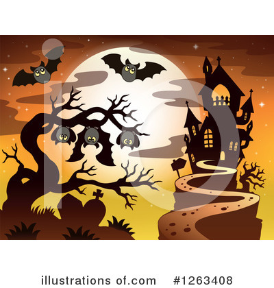 Royalty-Free (RF) Haunted House Clipart Illustration by visekart - Stock Sample #1263408