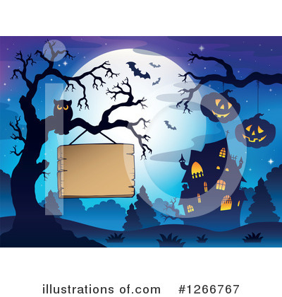 Royalty-Free (RF) Haunted House Clipart Illustration by visekart - Stock Sample #1266767