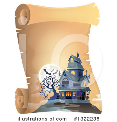Royalty-Free (RF) Haunted House Clipart Illustration by visekart - Stock Sample #1322238