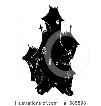 Haunted House Clipart #1585898 by AtStockIllustration