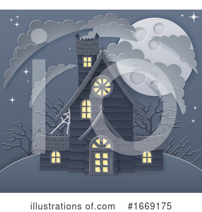 Haunted House Clipart #1669175 by AtStockIllustration