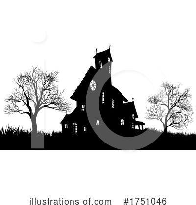 Royalty-Free (RF) Haunted House Clipart Illustration by AtStockIllustration - Stock Sample #1751046