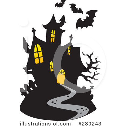 Royalty-Free (RF) Haunted House Clipart Illustration by visekart - Stock Sample #230243