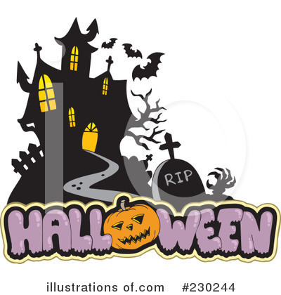 Royalty-Free (RF) Haunted House Clipart Illustration by visekart - Stock Sample #230244