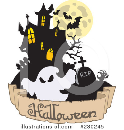 Royalty-Free (RF) Haunted House Clipart Illustration by visekart - Stock Sample #230245
