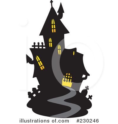 Royalty-Free (RF) Haunted House Clipart Illustration by visekart - Stock Sample #230246