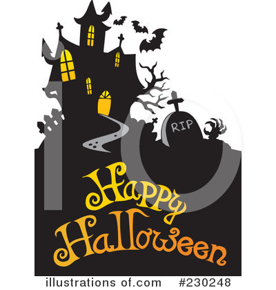 Royalty-Free (RF) Haunted House Clipart Illustration by visekart - Stock Sample #230248