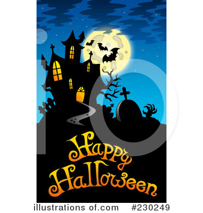 Royalty-Free (RF) Haunted House Clipart Illustration by visekart - Stock Sample #230249