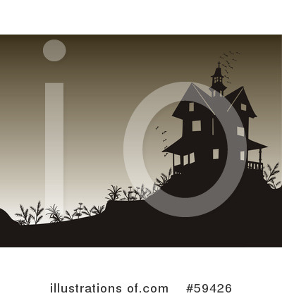 Royalty-Free (RF) Haunted House Clipart Illustration by pauloribau - Stock Sample #59426