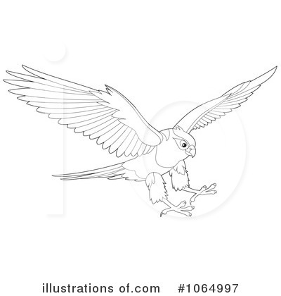 Royalty-Free (RF) Hawk Clipart Illustration by Alex Bannykh - Stock Sample #1064997