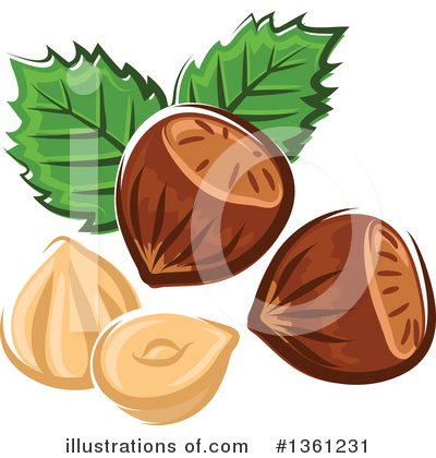 Hazelnut Clipart #1361231 by Vector Tradition SM