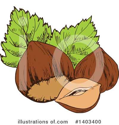 Royalty-Free (RF) Hazelnut Clipart Illustration by Vector Tradition SM - Stock Sample #1403400