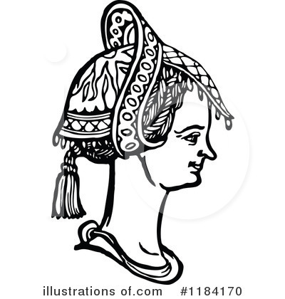 Royalty-Free (RF) Headdress Clipart Illustration by Prawny Vintage - Stock Sample #1184170