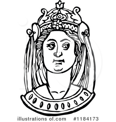 Royalty-Free (RF) Headdress Clipart Illustration by Prawny Vintage - Stock Sample #1184173