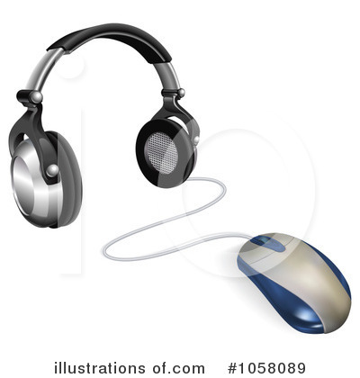 Royalty-Free (RF) Headphones Clipart Illustration by AtStockIllustration - Stock Sample #1058089