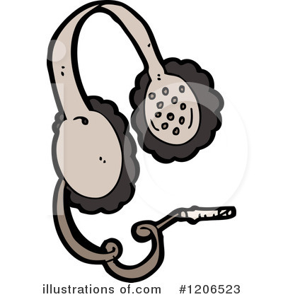 Royalty-Free (RF) Headphones Clipart Illustration by lineartestpilot - Stock Sample #1206523