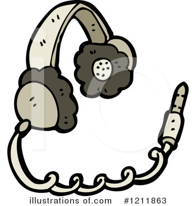 Royalty-Free (RF) Headphones Clipart Illustration by lineartestpilot - Stock Sample #1211863