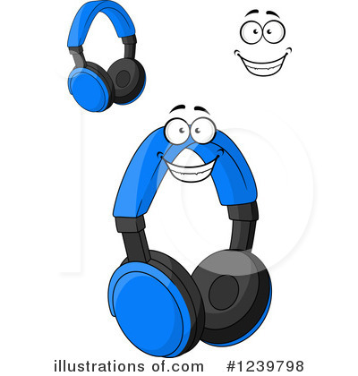 Royalty-Free (RF) Headphones Clipart Illustration by Vector Tradition SM - Stock Sample #1239798