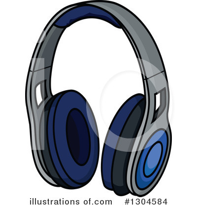 Royalty-Free (RF) Headphones Clipart Illustration by Vector Tradition SM - Stock Sample #1304584