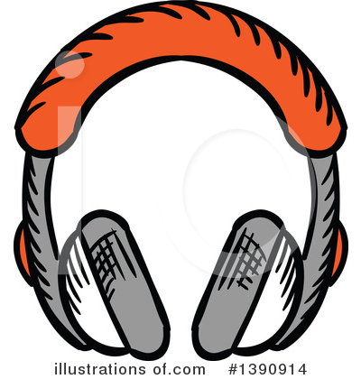Royalty-Free (RF) Headphones Clipart Illustration by Vector Tradition SM - Stock Sample #1390914