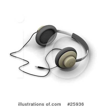 Royalty-Free (RF) Headphones Clipart Illustration by KJ Pargeter - Stock Sample #25936