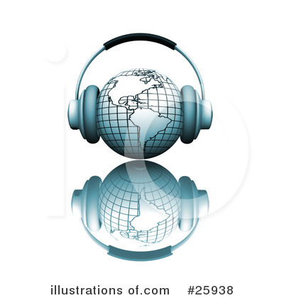 Royalty-Free (RF) Headphones Clipart Illustration by KJ Pargeter - Stock Sample #25938