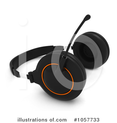 Royalty-Free (RF) Headset Clipart Illustration by BNP Design Studio - Stock Sample #1057733