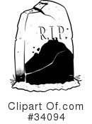 Headstone Clipart #34094 by Lawrence Christmas Illustration