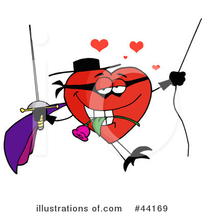 Royalty-Free (RF) Heart Character Clipart Illustration by Hit Toon - Stock Sample #44169