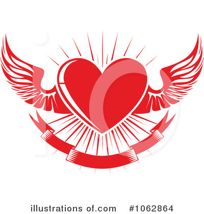 Winged Heart Clipart #1062864 by Vector Tradition SM