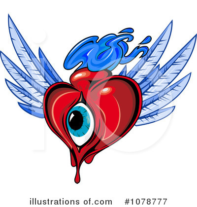 Winged Heart Clipart #1078777 by Vector Tradition SM