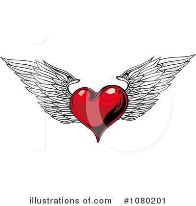 Winged Heart Clipart #1080201 by Vector Tradition SM
