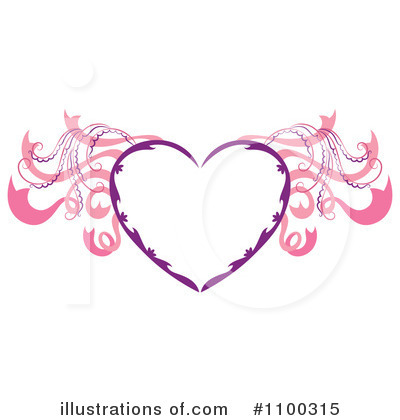 Winged Heart Clipart #1100315 by Cherie Reve