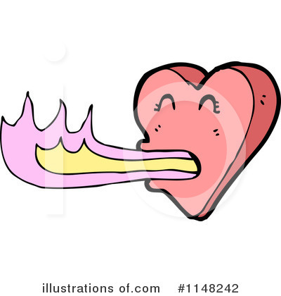 Flaming Heart Clipart #1148242 by lineartestpilot