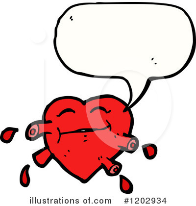 Bloody Heart Clipart #1202934 by lineartestpilot