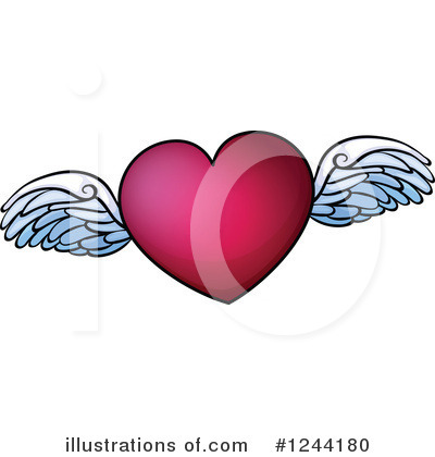 Winged Heart Clipart #1244180 by Graphics RF