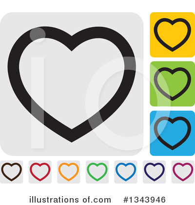 Royalty-Free (RF) Heart Clipart Illustration by ColorMagic - Stock Sample #1343946