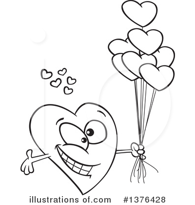 Heart Character Clipart #1376428 by toonaday
