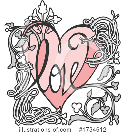 Royalty-Free (RF) Heart Clipart Illustration by NL shop - Stock Sample #1734612