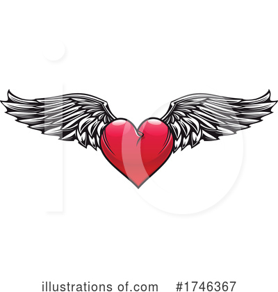 Winged Heart Clipart #1746367 by Vector Tradition SM