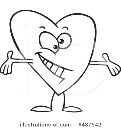 Royalty-Free (RF) Heart Clipart Illustration by toonaday - Stock Sample #437542