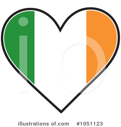 Royalty-Free (RF) Heart Flag Clipart Illustration by Maria Bell - Stock Sample #1051123