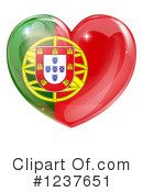 Heart Flag Clipart #1237651 by AtStockIllustration