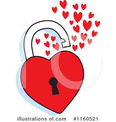 Heart Padlock Clipart #1160521 by Johnny Sajem