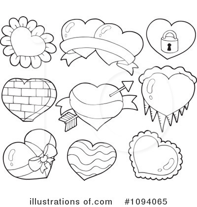 Royalty-Free (RF) Hearts Clipart Illustration by visekart - Stock Sample #1094065