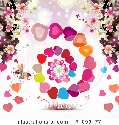 Royalty-Free (RF) Hearts Clipart Illustration by merlinul - Stock Sample #1099177