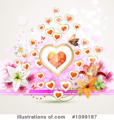 Royalty-Free (RF) Hearts Clipart Illustration by merlinul - Stock Sample #1099187
