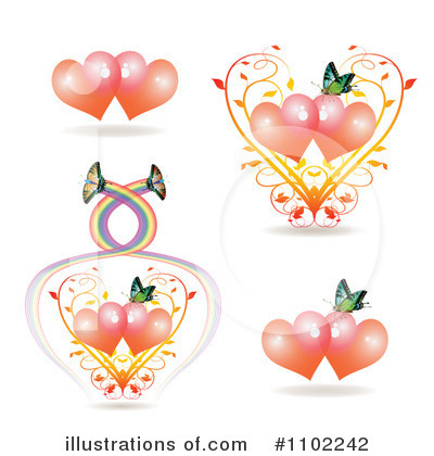 Royalty-Free (RF) Hearts Clipart Illustration by merlinul - Stock Sample #1102242