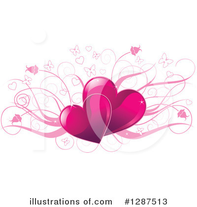 Royalty-Free (RF) Hearts Clipart Illustration by Pushkin - Stock Sample #1287513